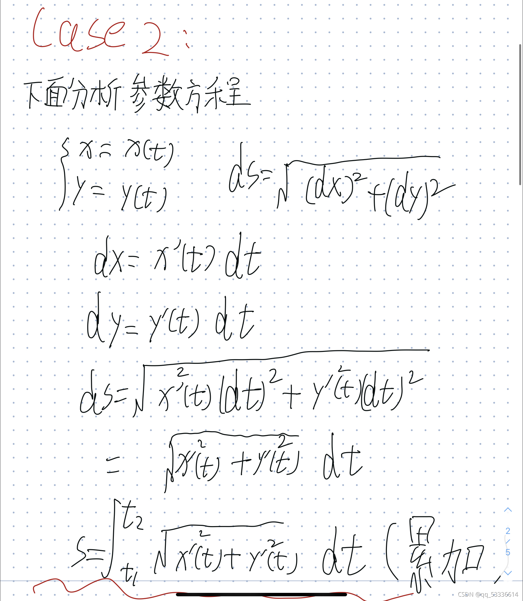 弧微分参数方程下最详细推导_参数方程的弧微分公式推导-CSDN博客