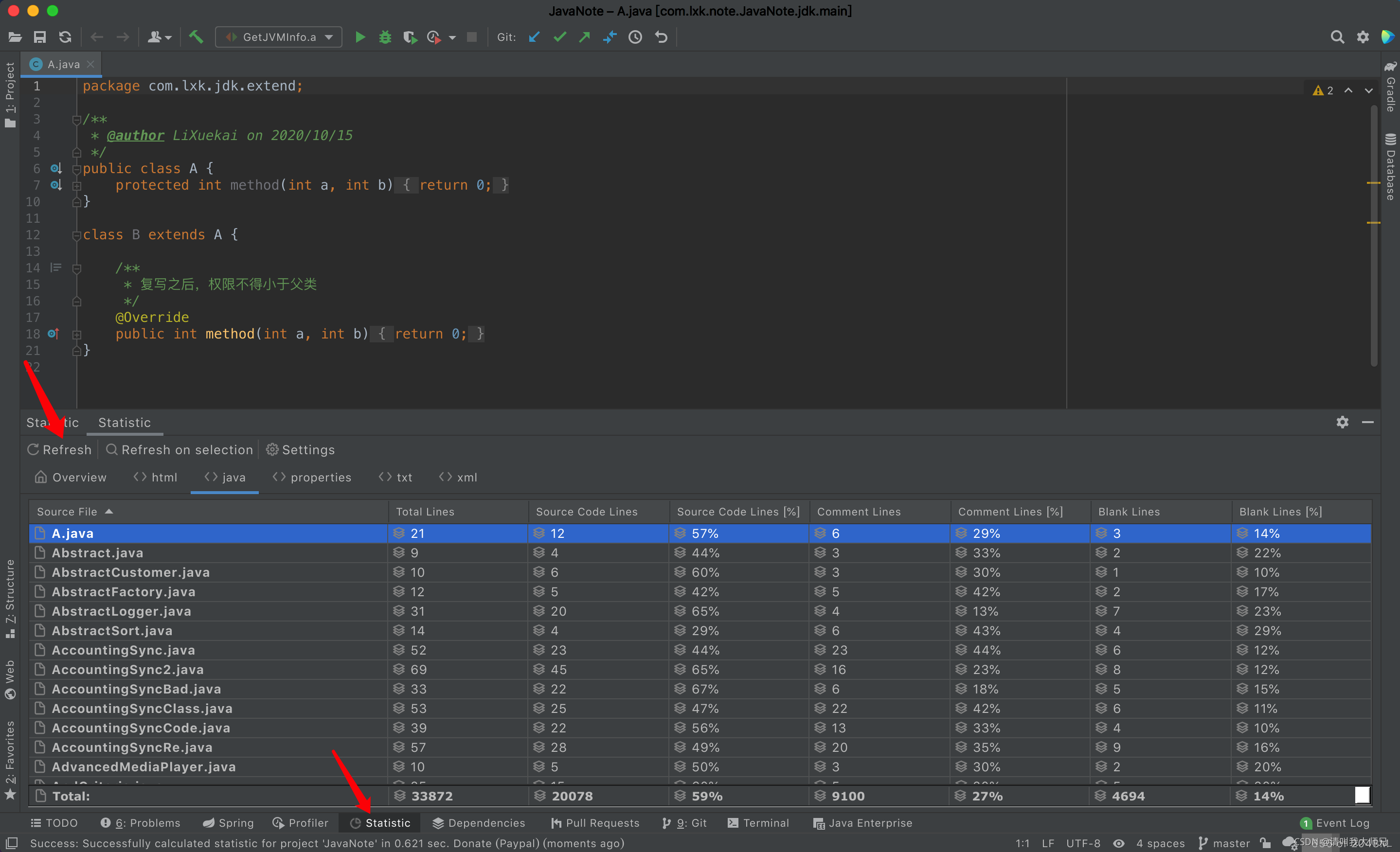 统计项目代码行数 intelliJ idea statistic 插件_idea 文件行数统计截图-CSDN博客