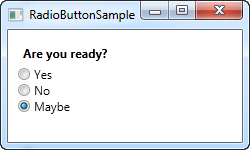 A simple RadioButton control