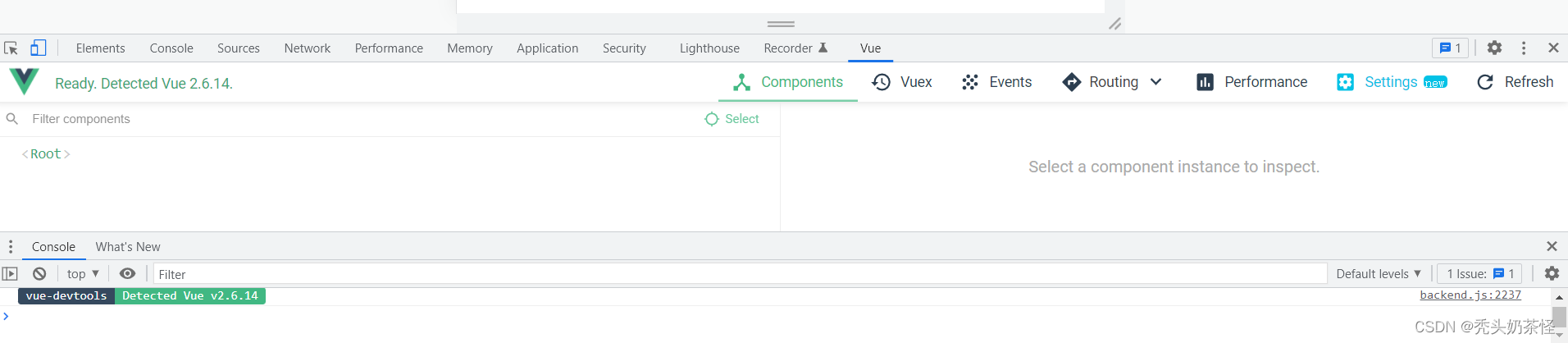 Vue面板在控制面板