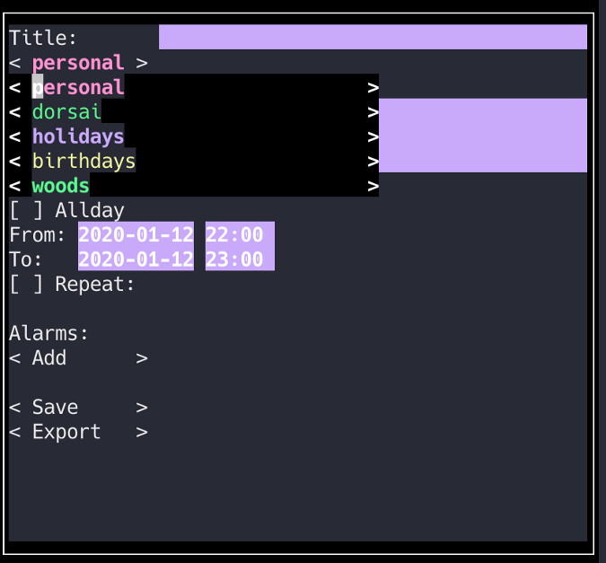 添加新的日历项 Adding a new calendar entry