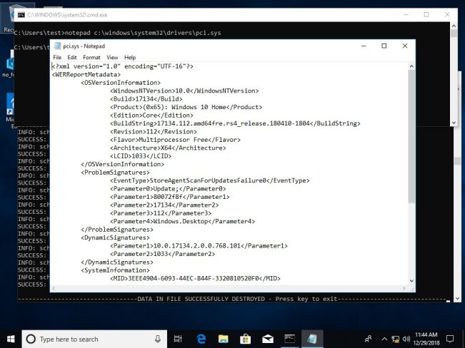 Windows 10爆任意文件覆写0DAYWindows 10爆任意文件覆写0DAY