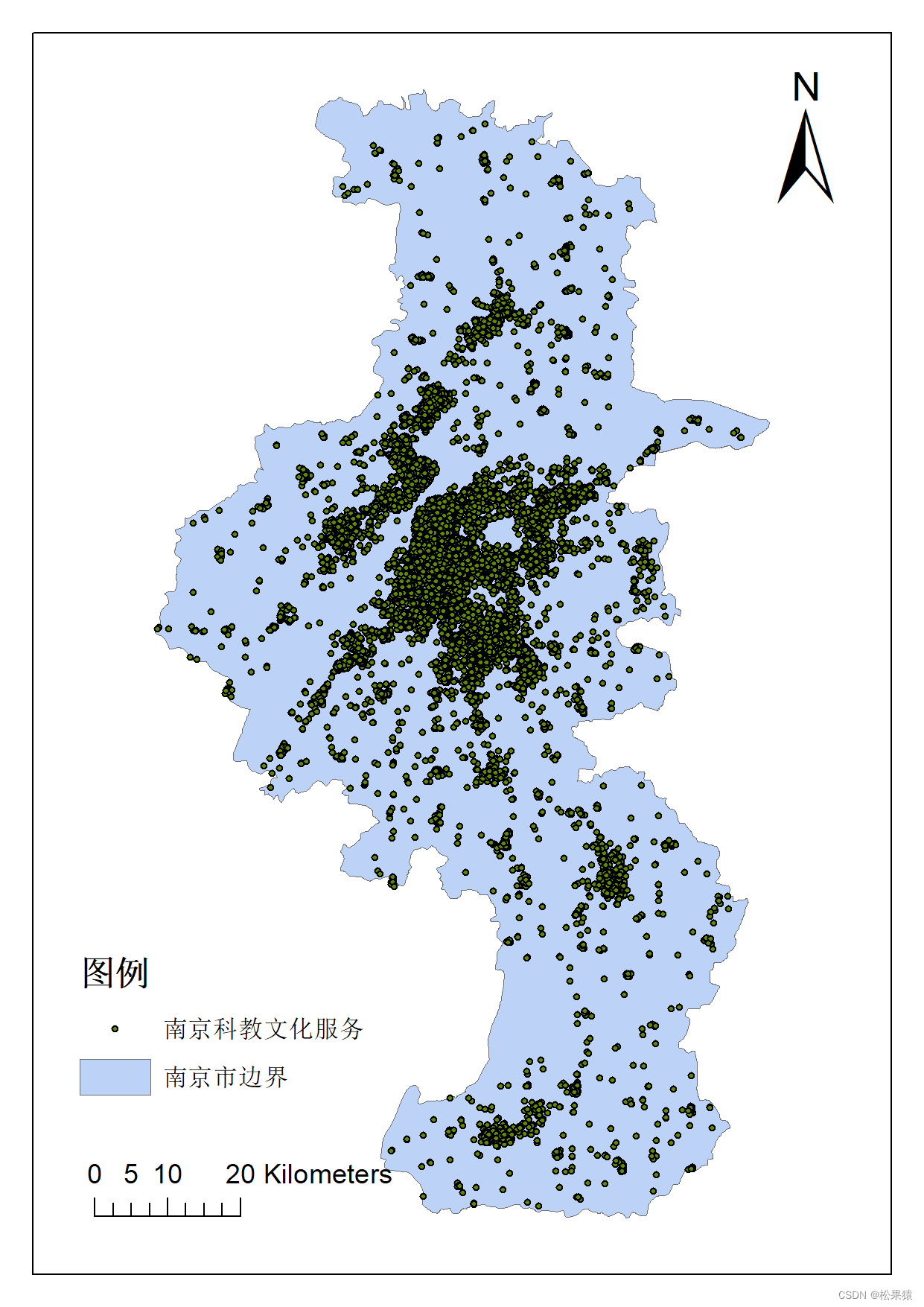 使用ArcGIS处理南京市边界与POI数据的投影转换与地图制作-CSDN博客