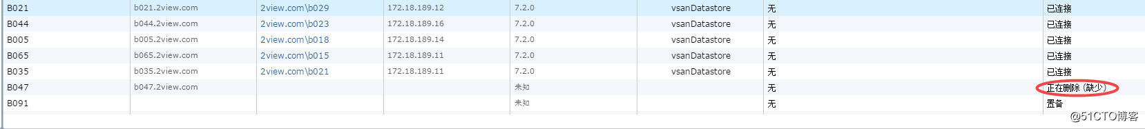 horizon桌面池中虚拟机提示缺少无法删除解决方法
