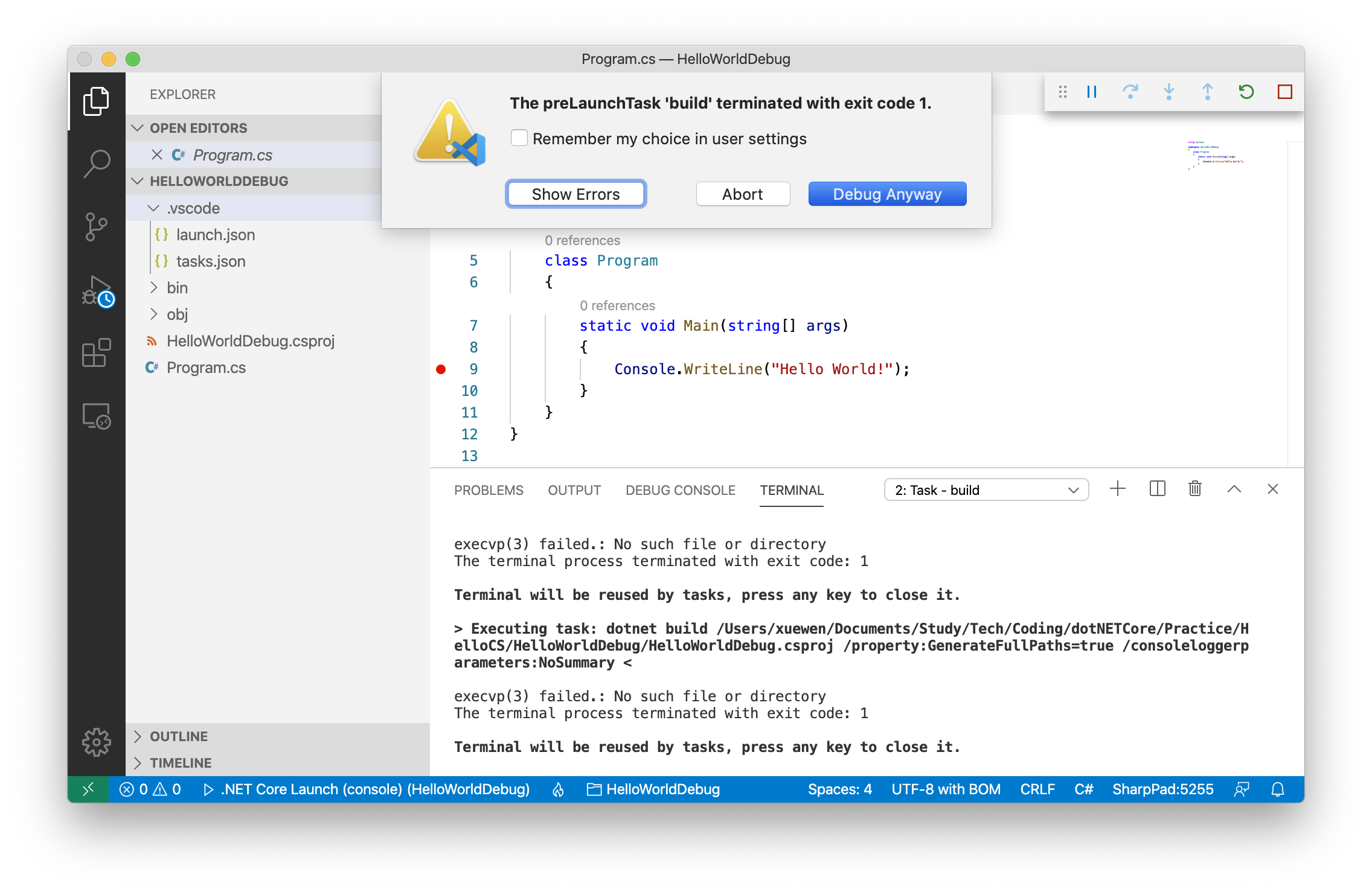 perLaunchTaskError