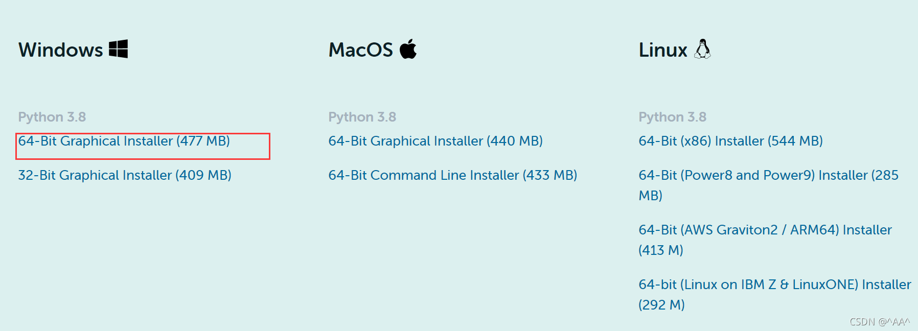 这里使用64位的windows