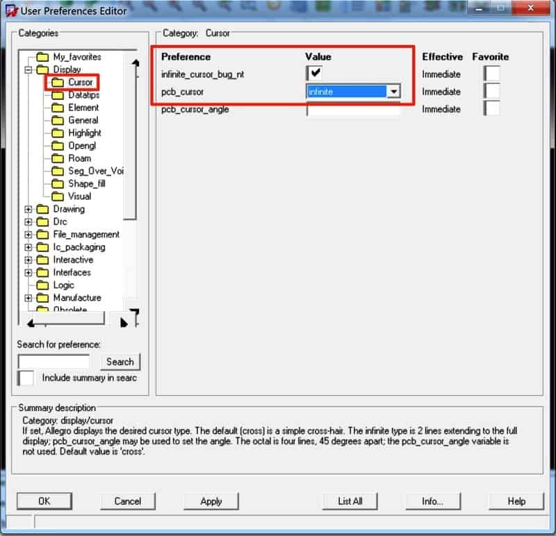 allegro设置大十字光标-1