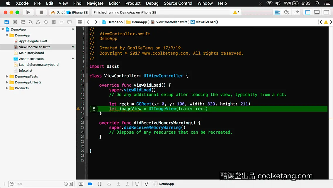 互动教程 for Xcode9 & Swift4-酷课堂