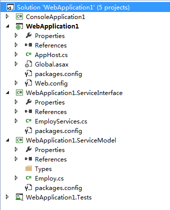 basic servicestack programe
