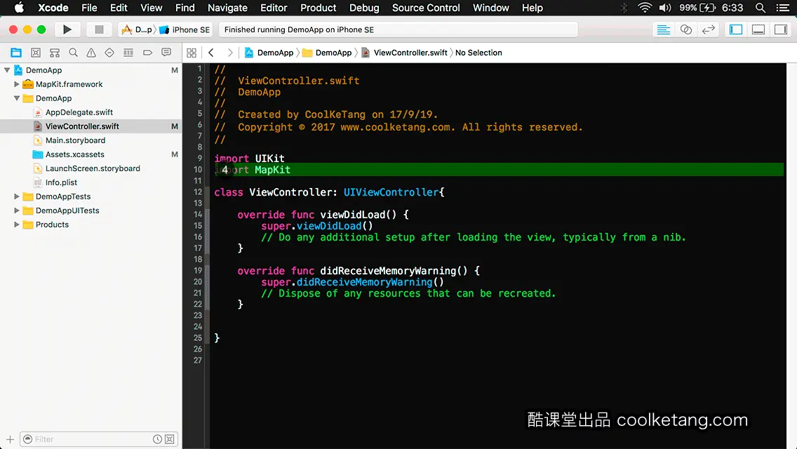 互动教程 for Xcode9 & Swift4-酷课堂