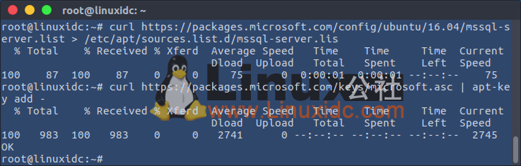Ubuntu 16.04下安装SQL Server for Linux