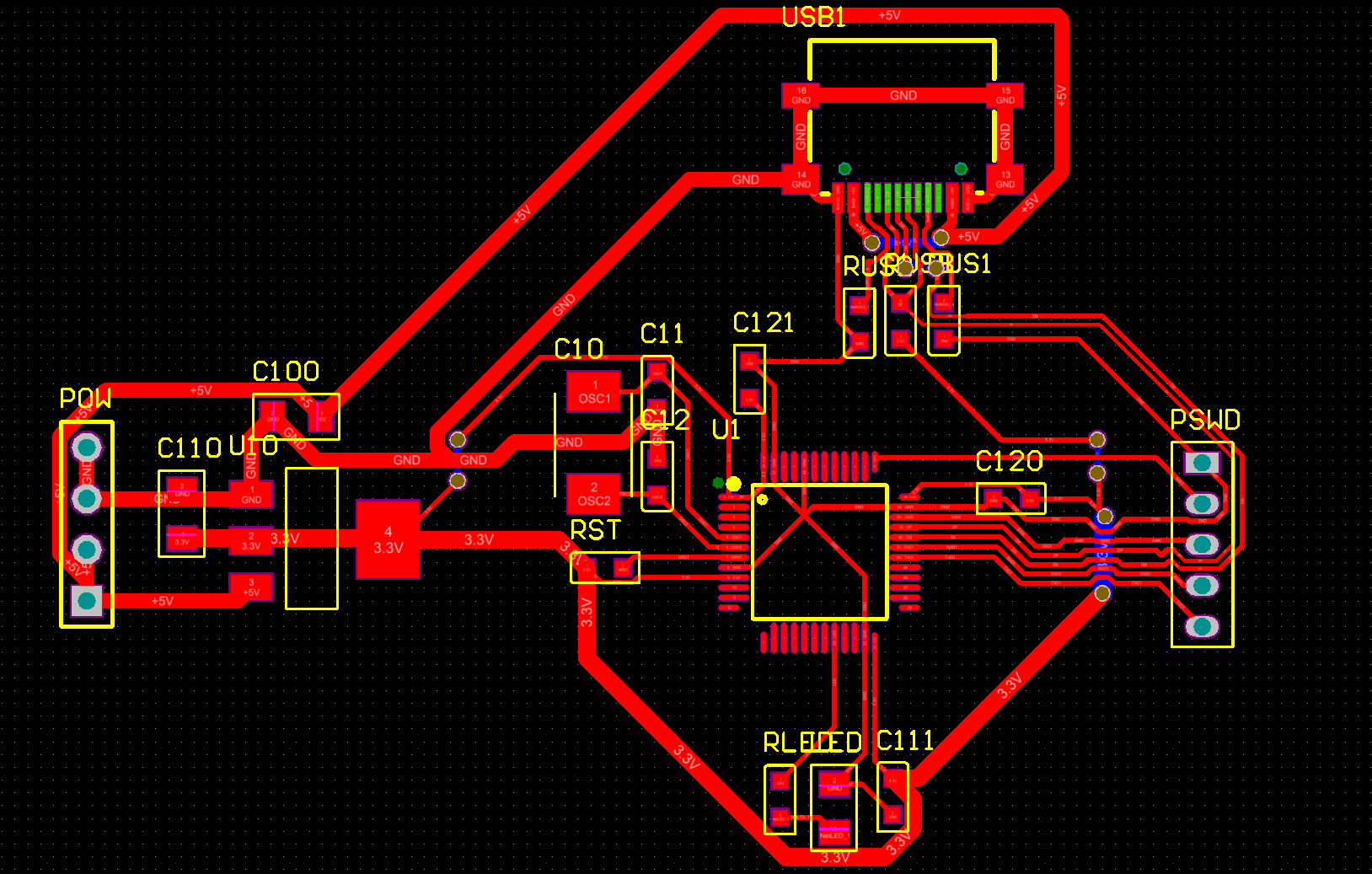 ▲ 图1.2.2 测试电路PCB