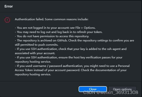 GitHub Desktop连接失败fatal: Could not read from remote repository ...