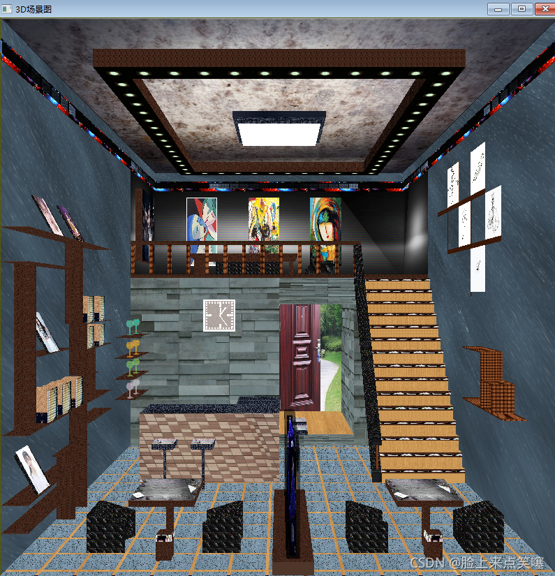 OpenGL3D场景大作业制作_用opengl绘制3d交互场景-CSDN博客