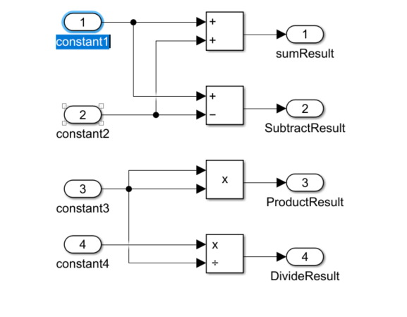 【Simulink】0基础入门教程 P1 搭建自己的第一个模型 实现加减乘除四则运算_simulink 矩阵的乘除模型搭建-CSDN博客