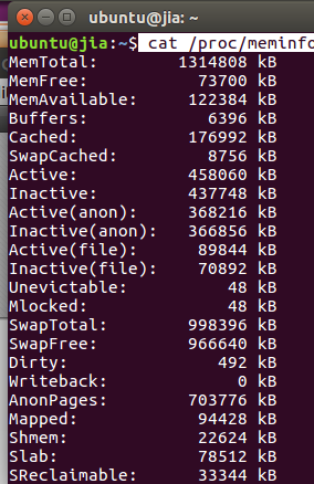 图片中的MemTotal和MemFree和MemAvailable,是我们最关心的，其中MemFree和MemAvailable,有点区别
