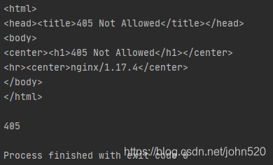 发送post登录请求405报错