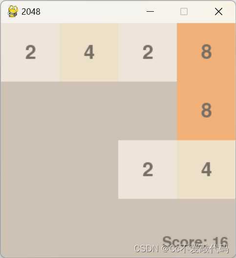 python实现2048小游戏_python2048小游戏代码-CSDN博客