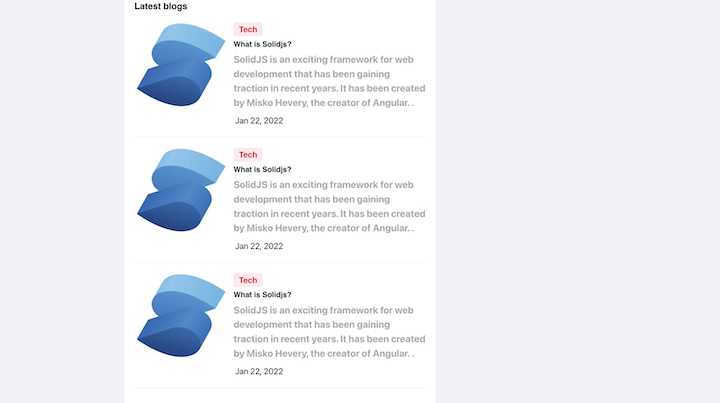 SolidJS Component Browser