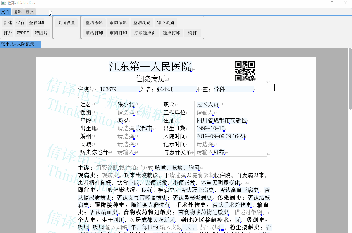 信译-ThinkEditor工具栏展示