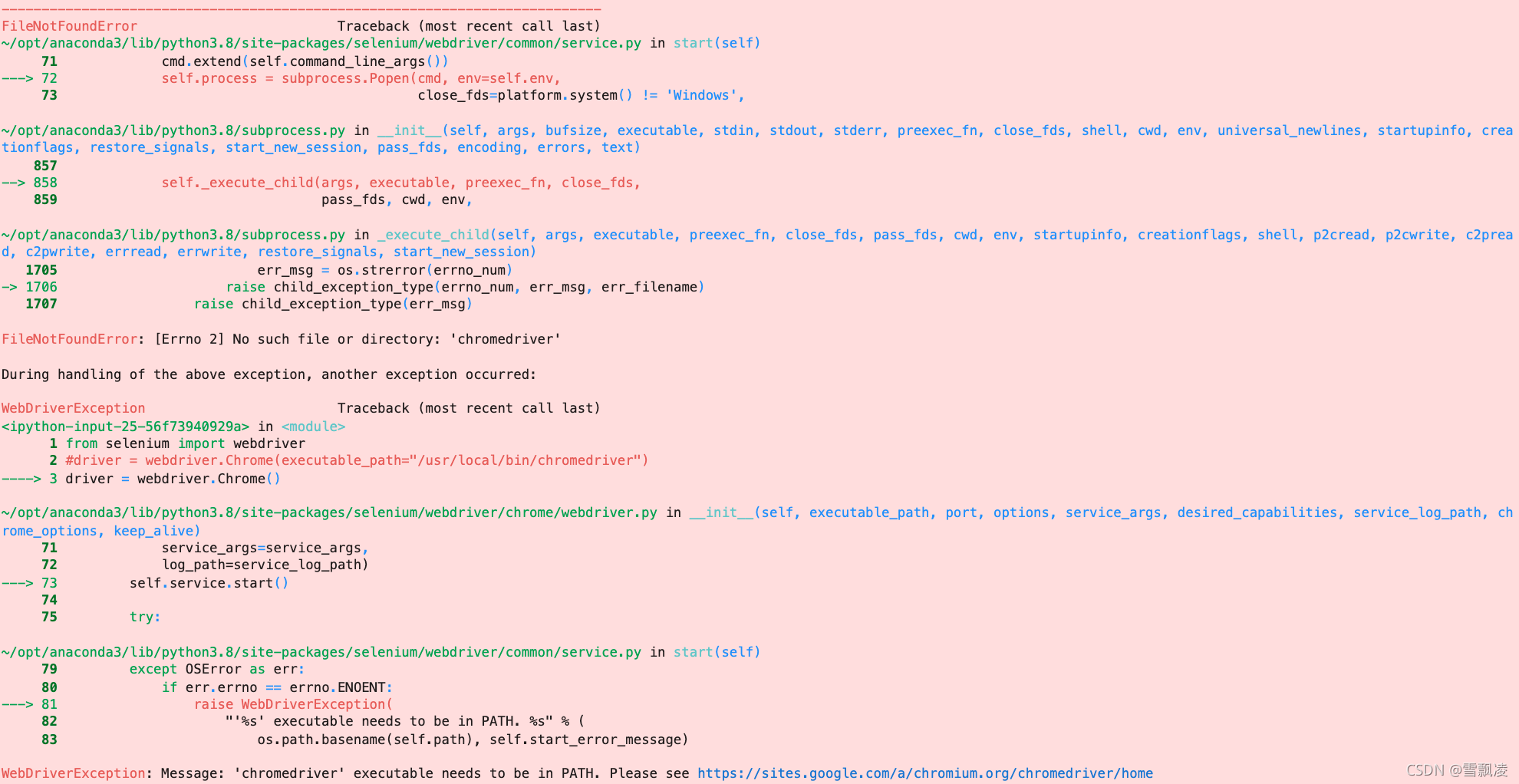 MAC ‘chromedriver‘ executable needs to be in PATH. Please see https ...