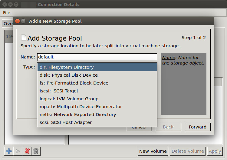 add a new storage