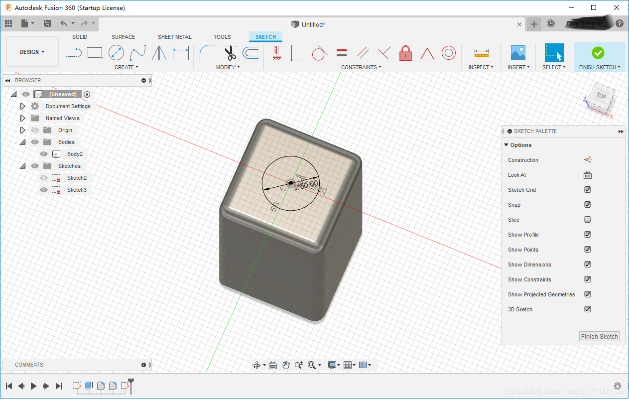 Autodesk Fusion 360建立第一个模型_fusion 360 方形孔-CSDN博客