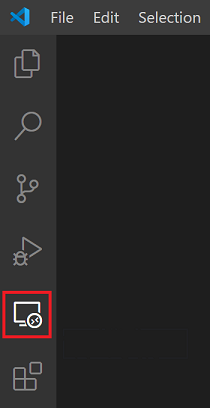Visual Studio Code 中的 Remote Explorer 图标