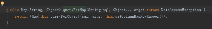 queryForMap