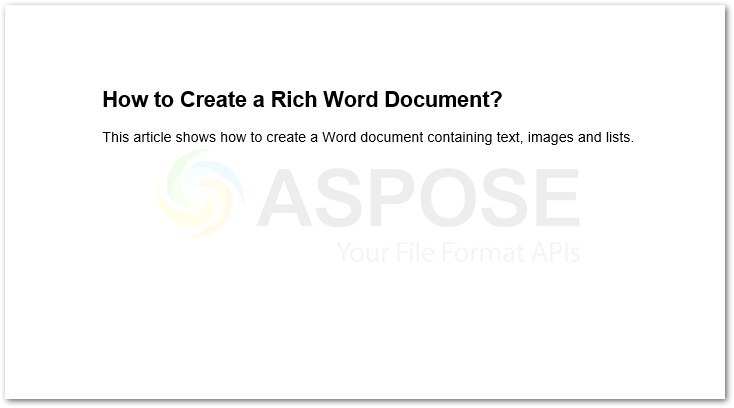 动态生成word文档原来如此简单!Aspose.Words助力以Java编程方式创建丰富的Word文档