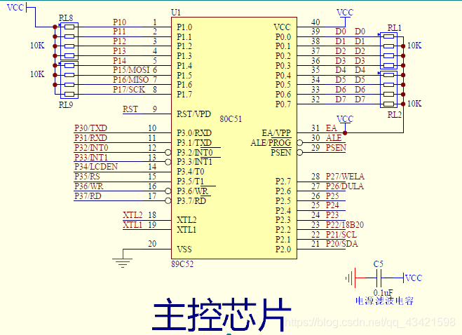 主控芯片（51单片机）