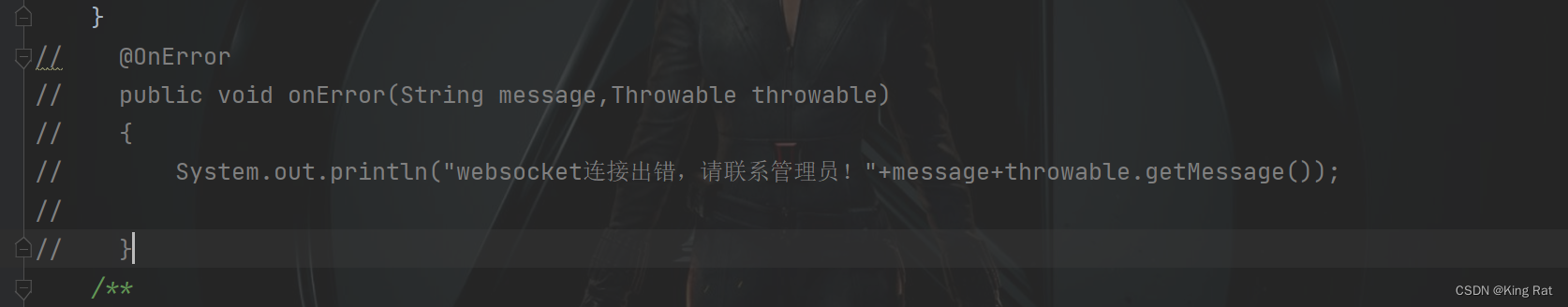 Onerror Annotation Java Websockets springboot整合websocket,启动时报错,java.lang.IllegalArgumentException: Path ...