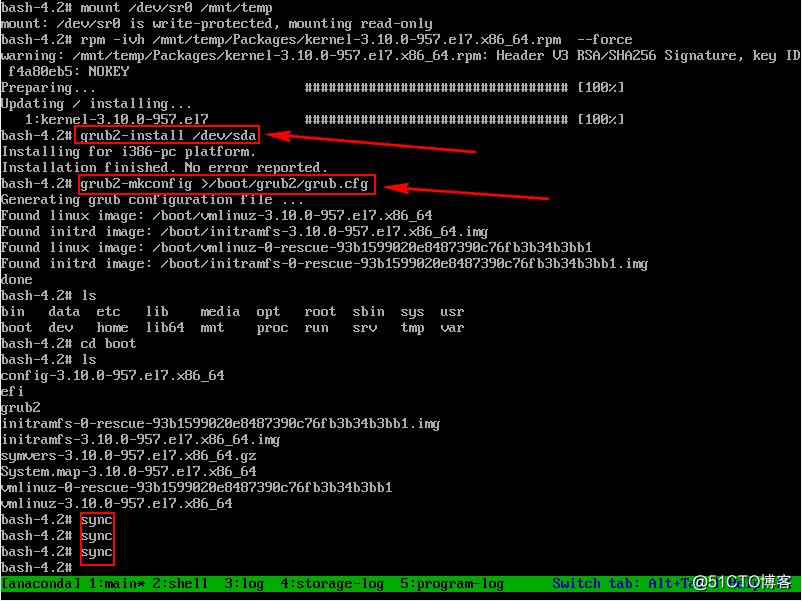 Centos7 boot 引导目录误删除恢复