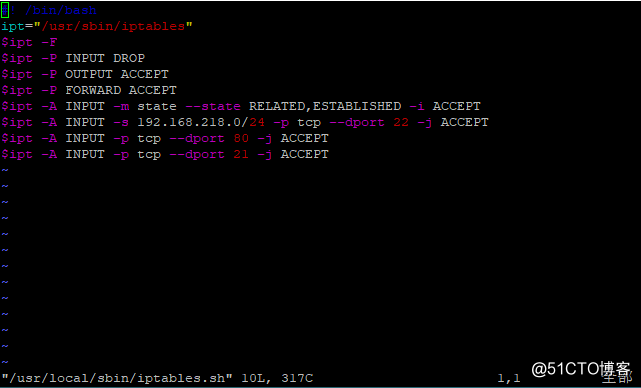 iptables 语法、iptables filter表小案例