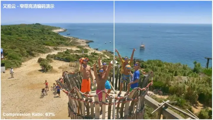 △ 左为源视频，右为窄带高清（详见视频演示）