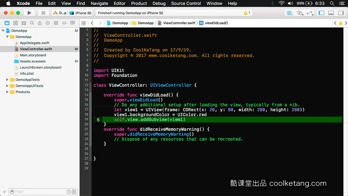 互动教程 for Xcode9 & Swift4-酷课堂