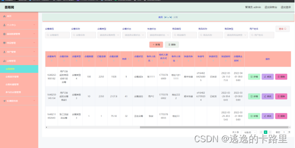 图5-1 众筹管理页面