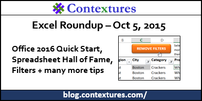 Excel Roundup http://blog.contextures.com/