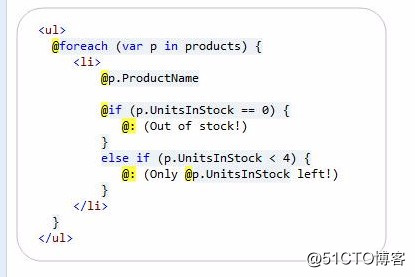 ASP.NET MVC 3: Razor的@:和语法
