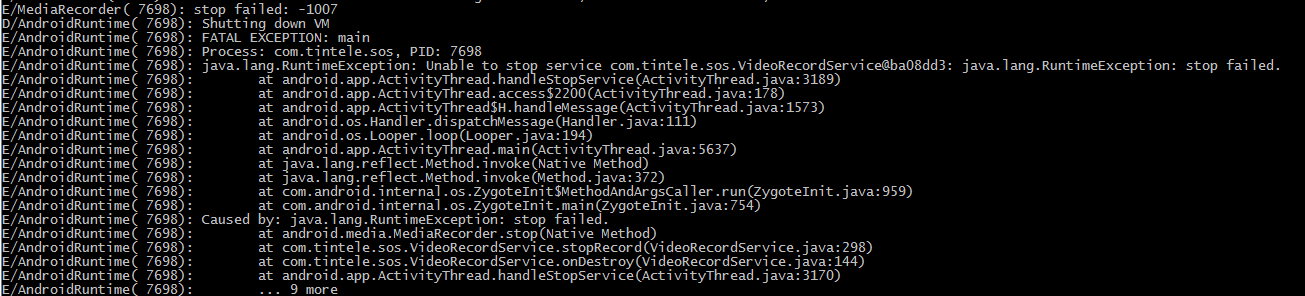 cause: java.lang.runtimeexception,我的Android进阶之旅------>Android中 ...