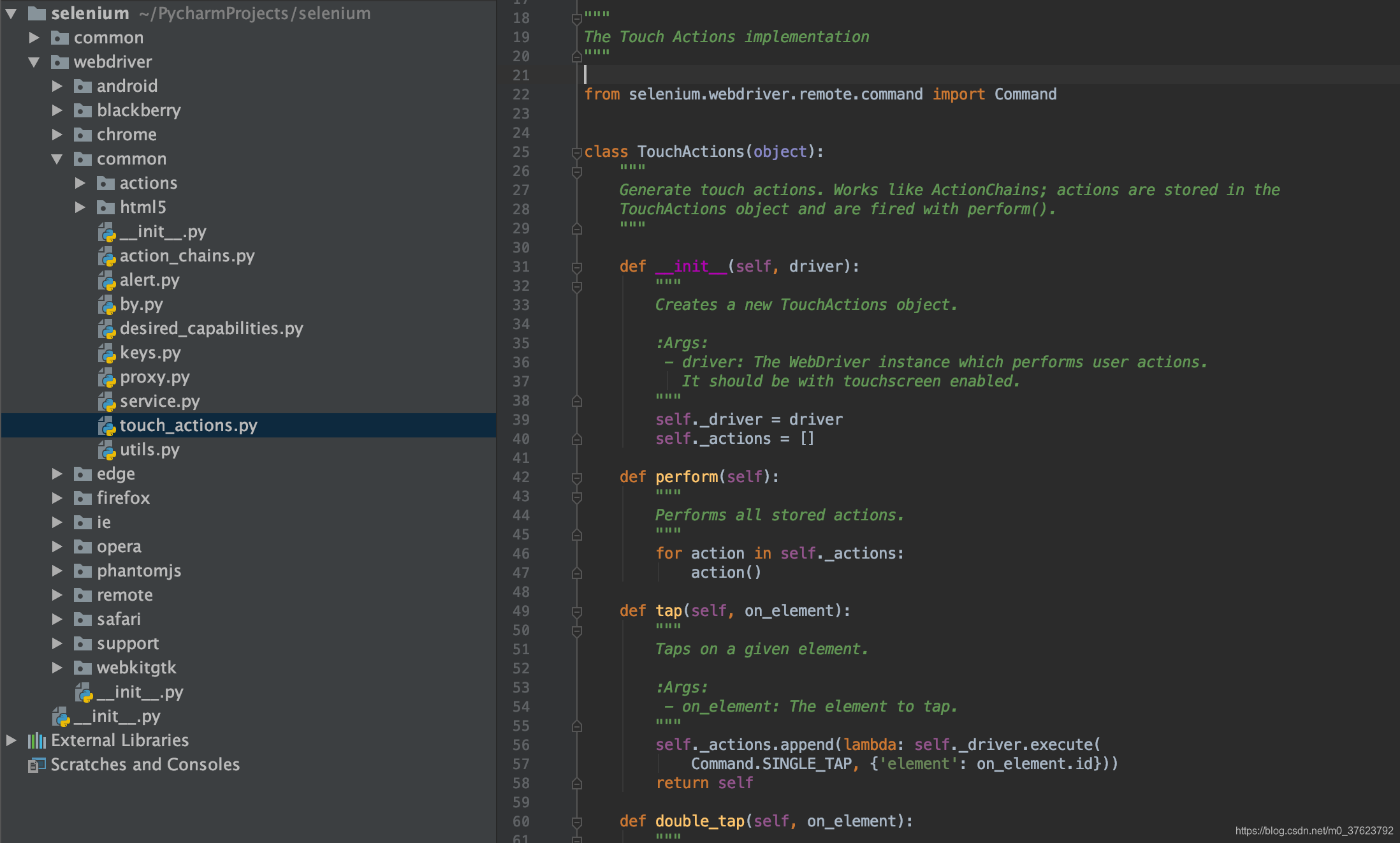 selenium3源码解析Python篇（十）-touch_actions源码解析_selenium touchaction flick-CSDN博客