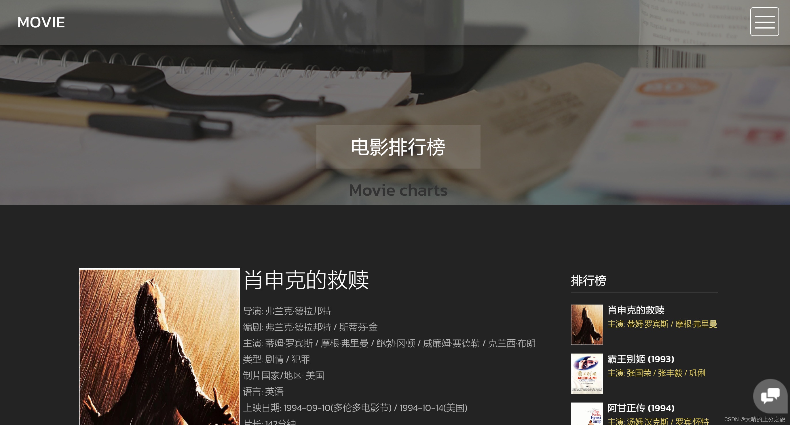 电影介绍网站(《web前端开发技术》课程设计)