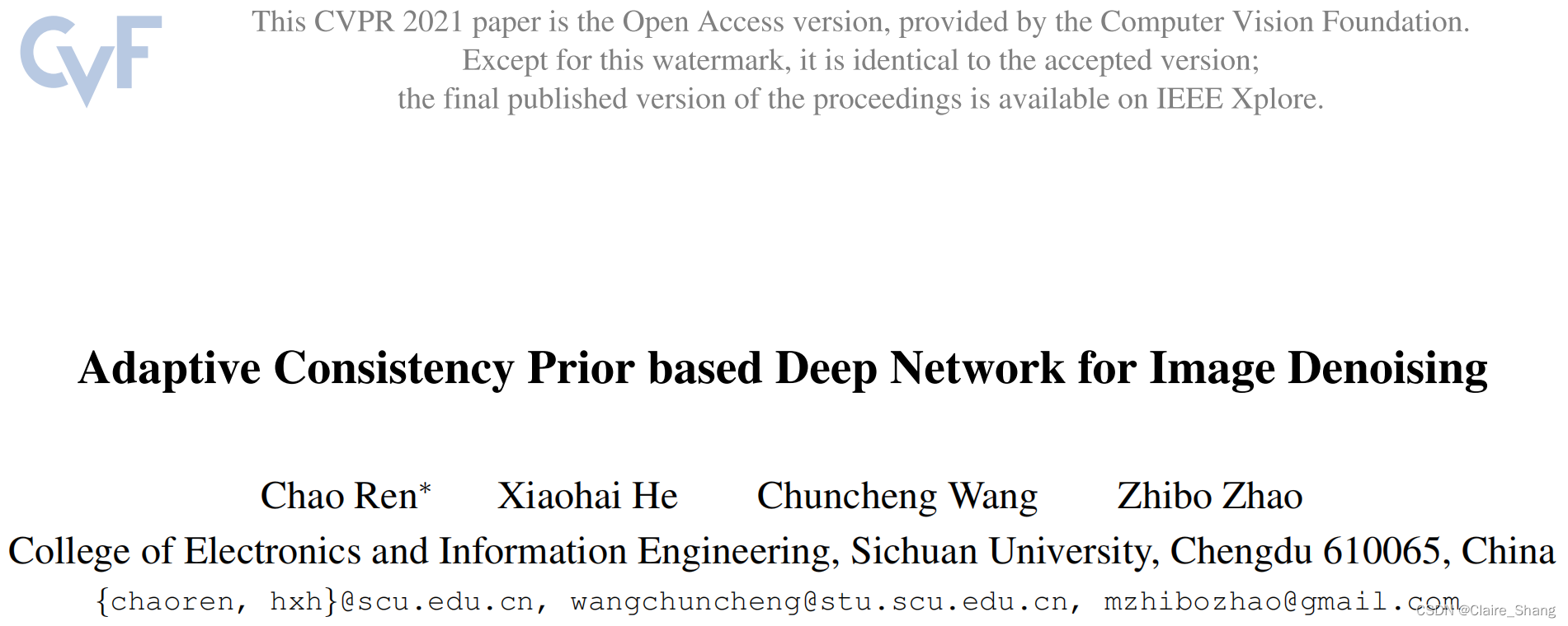 论文阅读| Adaptive Consistency Prior based Deep Network for Image Denoising ...