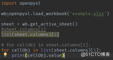 openpyxl使用sheet.columns报错