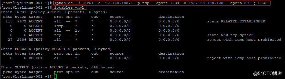 iptables 语法、iptables filter表小案例