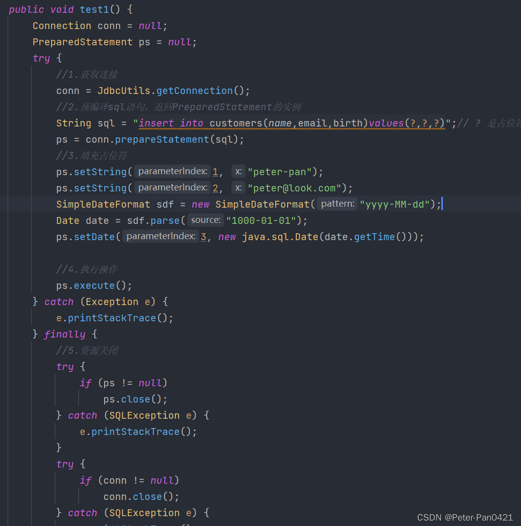 JDBC:使用PreparedStatement操作数据表_preparestatement 执行查询所有表-CSDN博客