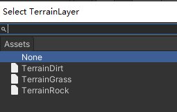 Select TerrainLayer