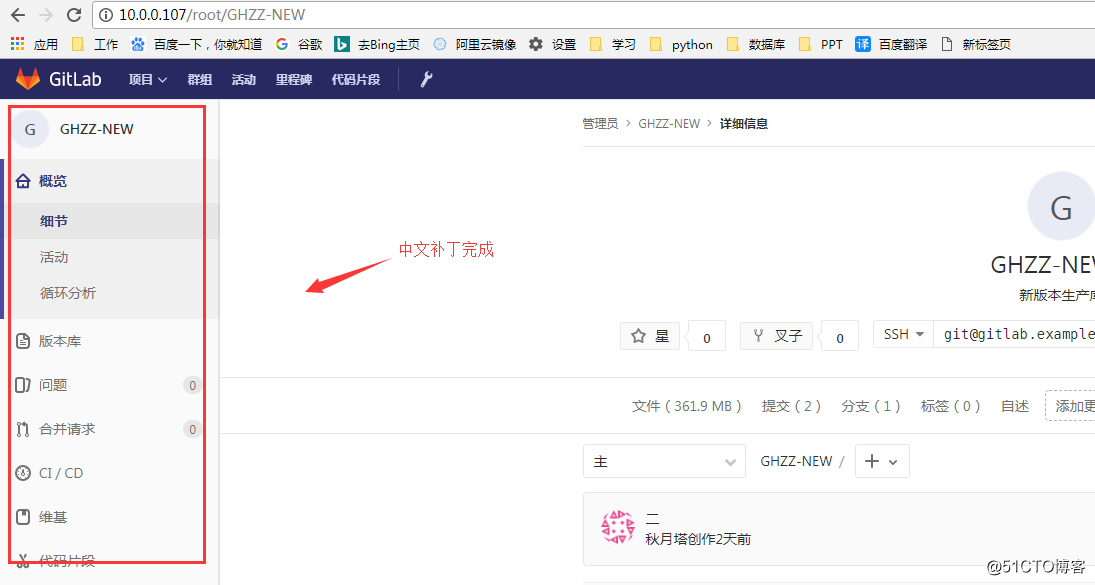 GitLab10安装-部署-汉化-备份-升级