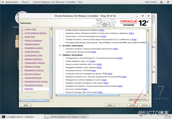 Centos7安装Oracle-12c