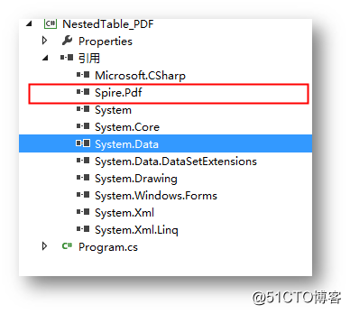 C# 绘制PDF嵌套表格